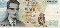 Belgique 20 Francs BELGIEN - PICK 138 - 20 FRANCS - 15/06/1964 -