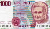 Italie 1.000 Lire ITALIEN - PICK 114 c - 1 000 LIRE - 03/10/1990 -