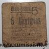France 5 Cent FRANKREICH - Kommitat 62 - HENIN LIETARD - 5 CENT 1915 -
