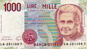 Italie 1.000 Lire ITALIEN - PICK 114 a - 1000 LIRE - 03/10/1990 -