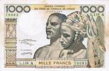B.C.E.A.O 1.000 Francs WESTAFRIKANISCHE STAATEN - ELFENBEINKÜSTE - PICK 103 A k - 1.000 FRANCS -