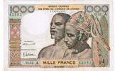 B.C.E.A.O 1.000 Francs WESTAFRIKANISCHE STAATEN - ELFENBEINKÜSTE - PICK 103 A B - 1.000 FRANCS - 20/03/1961 -