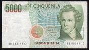 Italie 5.000 Lire ITALIEN - PICK 111 b - 5000 LIRE - 04/01/1985 -