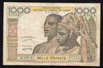 B.C.E.A.O 1.000 Francs WESTAFRIKANISCHE STAATEN - ELFENBEINKÜSTE - PICK 103 A l - 1.000 FRANCS (1977) -