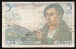 France 5 Francs FRANKREICH - FAY 05/01 - 5 FRANCS BERGER - 02/06/1943 - PICK 98 -