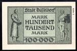 Allemagne 100.000 Mark DEUTSCHLAND - NOTGELD - DÜSSELDORF Stadt - 100.000 MARK - 15/08/1923 - SÉRIE 1 -