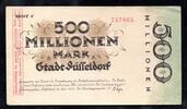Allemagne 500 Millionen mark DEUTSCHLAND - NOTGELD - DÜSSELDORF Stadt - 500 MILLIONEN MARK - 20/09/1923 - 01/04/1924 - SERIE II -