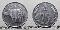 Inde 25 Paise INDIEN - KM 54 - 25 PAISE 1988 - Bombay - Rhinocéros -