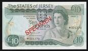 Jersey JERSEY - 10 PFUND - EXEMPLAR 10 Pounds Non daté 