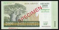 Madagascar 2.000 Ariary MADAGASKAR - 2000 ARIARY - EXEMPLAR - 2007 -