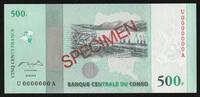 Congo 500 Francs KONGO - 500 FRANKEN - MUSTER - 30/06/2010 -