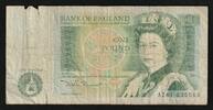 Grande-Bretagne 1 Pound VEREINIGTES KÖNIGREICH - PICK 377 b - 1 POUND - NICHT DATUM (1981-84) -