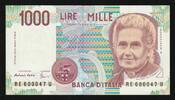 Italie 1.000 Lire ITALIEN - PICK 114 c - 1 000 LIRE - 03/10/1990 -