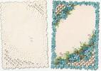 France KARTE - RELIEFBILD - BLUMEN -