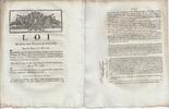 France LUDWIG XVI UND DU PORT - GESETZ VOM 20. MÄRZ 1791 - PROVINZIELLE TRUPPEN - Handschriftliche Unterschrift vonLouis Fauchieu -