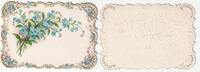 France KARTE - RELIEFBILD - BLUMEN -