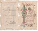 France Frommes BILD – ERINNERUNG AN DIE 1. KOMMUNION – LUCIEN BOUTILLIER – KIRCHE MESNIL-CONTEVILLE – 11. JULI 1897 -