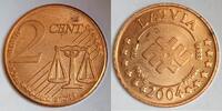 Lettonie 2 Cents LETTLAND – 2. JAHRHUNDERT 2004 – TEST -