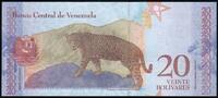 Venezuela 20 Bolivares VENEZUELA – PICK 104 a – 20 BOLIVARES – 15.01.2018 – SIMON RODRIGUEZ – JAGUAR -