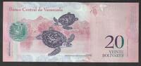 Venezuela 20 Bolivares VENEZUELA - PICK 91 f - 20 BOLIVARES - 29-10-2013 - SCHILDKRÖTEN -