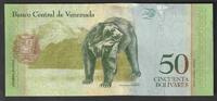 Venezuela 50 Bolivares VENEZUELA – PICK 92 j – 50 BOLIVARES – 23.06.2015 – SIMON RODRIGUES – BÄR -