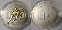 Mongolie 1.000 Tugrik MONGOLEI – KM 115 – 1000 TUGRIK 1996 – 5 oz Silber und vergoldet – Olympische Spiele in Atlanta -