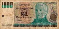 Argentine 1000 Pesos Argentinos ARGENTINIEN - PICK 317 a - 1000 PESOS ARGENTINOS (1983-85) -