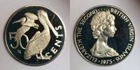 Iles Vierges britanniques 50 Cents BRITISCHE VIRGIN ISLANDS - KM 5 - 50 CENTS 1975 - ELIZABETH II - PELIKANE -