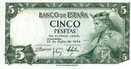 Espagne 5 Pesetas SPANIEN - PICK 146 - 5 PESETAS - 22/07/1954 -