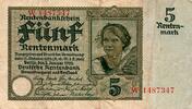 Allemagne 5 Rentenmark DEUTSCHLAND - PICK 169 - 5 RENTENMARK - 02/06/1926 -