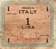 Italie 1 Lira ITALIEN - PICK M 10 b - 1 LIRA - 1943 (sans F) - PREFIXE-SUFFIXE AA -