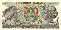 Italie 500 Lire ITALIEN - PICK 93 a - 500 LIRE - 20/06/1966 -