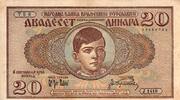 Yougoslavie 20 Dinara Jugoslawien - PICK 30 - 20 DINARA - 06/09/1936 -