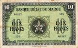 Maroc 10 Francs MAROKKO - PICK 25 - 10 FRANCS - 01/03/1944 - TRES TRES BEAU -