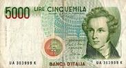Italie 5.000 Lire ITALIEN - PICK 111 b - 5000 LIRE - 04/01/1985 -