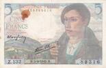 France 5 Francs FRANKREICH - F.05/06 - 5 Francs Schäfer - 05/04/1945 - Z.132 -