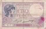 France 5 Francs FRANKREICH - F.03/17 - 5 Francs Lila - 26/05/1933 - H.55273 -