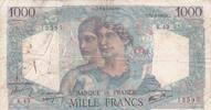 France 1 000 Francs FRANKREICH - F.41/04 - 1000 FRANCS MINERVA UND HERKULES - 14/06/1945 - K.43 -