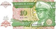 Zaire 10 Nouveaux Makuta ZAIRE - PICK 49 - 10 NOUVEAUX MAKUTA - 24.06.1993 -