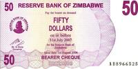 Zimbabwe 50 Dollars SIMBABWE – PICK 41 - 50 DOLLARS - 01/08/2006 -