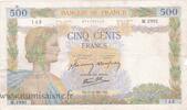 France 500 Francs FRANKREICH - F.32/17 - 500 FRANCS LA PAIX - 21/05/1941 - M.2992 - RADAR -