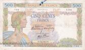 France 500 Francs FRANKREICH - F.32/05 - 500 FRANCS LA PAIX - 25/07/1940 - V.751 -