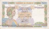 France 500 Francs FRANKREICH - F.32/34 - 500 FRANCS LA PAIX - 09/04/1942 - G.5643 -