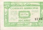 Espagne  SPANIEN - ALCANIZ - GEMEINDERAT - 50 CENTIMES New