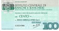 Italie 100 Lire ITALIEN – MAILAND – ZENTRALE INSTITUTION – BANCHE E BANCHIERI – 100 LIRE – 1977 -