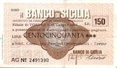 Italie 150 Lires ITALIEN – TURIN – BANK VON SIZILIEN – 150 LIRE – 1977 -