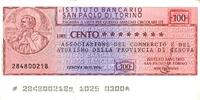 Italie 100 Lire ITALIEN – GENOVA – SAN PAOLO BANKING INSTITUTION – 100 LIRE – 1976 -