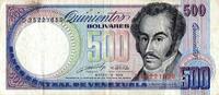 Venezuela 500 Bolivares VENEZUELA – PICK 67 c – 500 BOLIVARES – 16.03.1989 -
