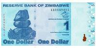 Zimbabwe 1 Dollar SIMBABWE – PICK 92 - 1 DOLLAR - 02/02/2009 -