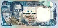 Colombie 1000 Pesos oro KOLUMBIEN - PICK 424 c - 1000 PESOS ORO - 01.01-1986 -